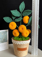 🍊 Gehaakte Sinaasappelboom in Pot – Handgemaakte Decoratie