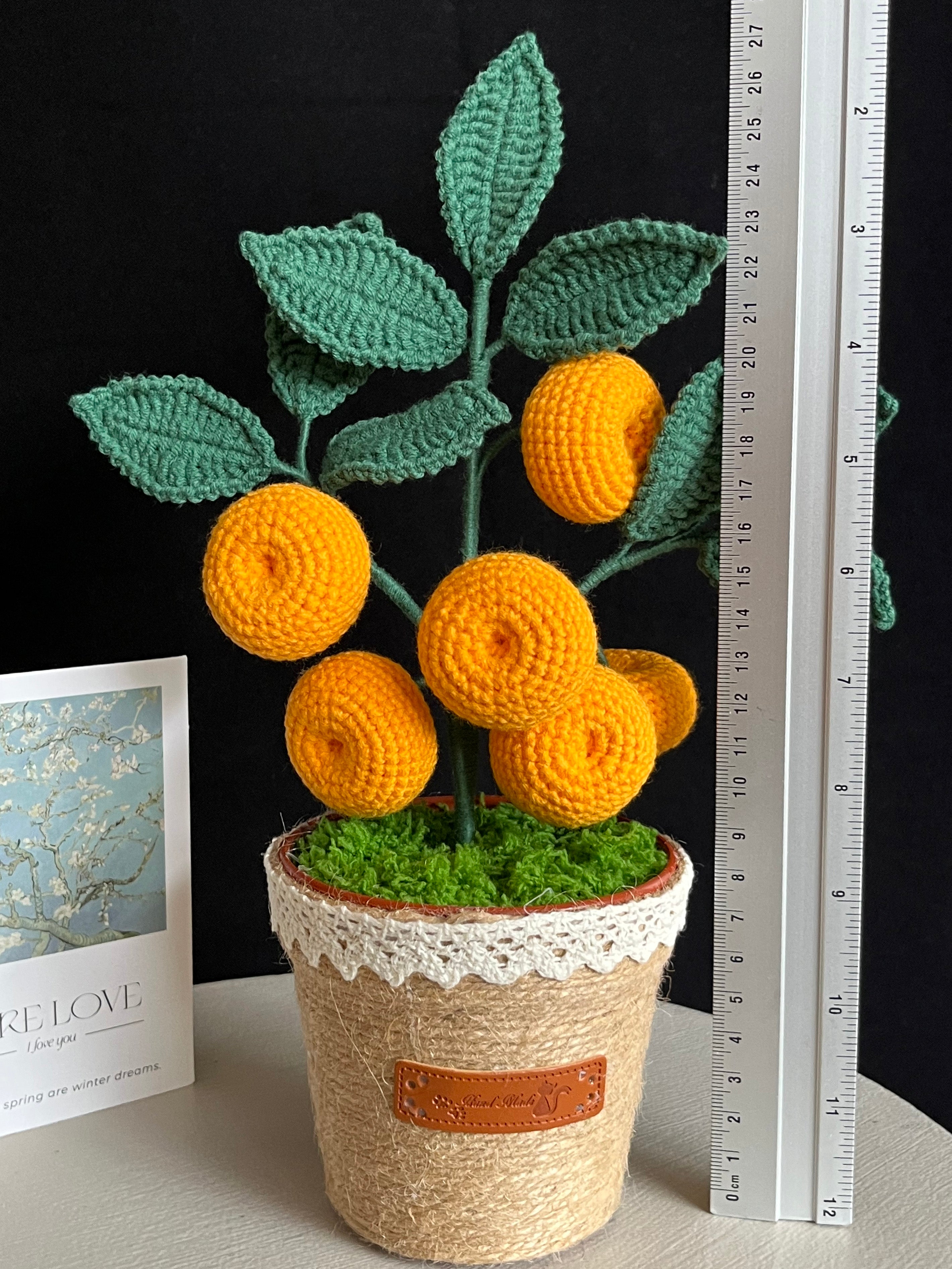 🍊 Gehaakte Sinaasappelboom in Pot – Handgemaakte Decoratie