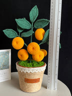 🍊 Gehaakte Sinaasappelboom in Pot – Handgemaakte Decoratie