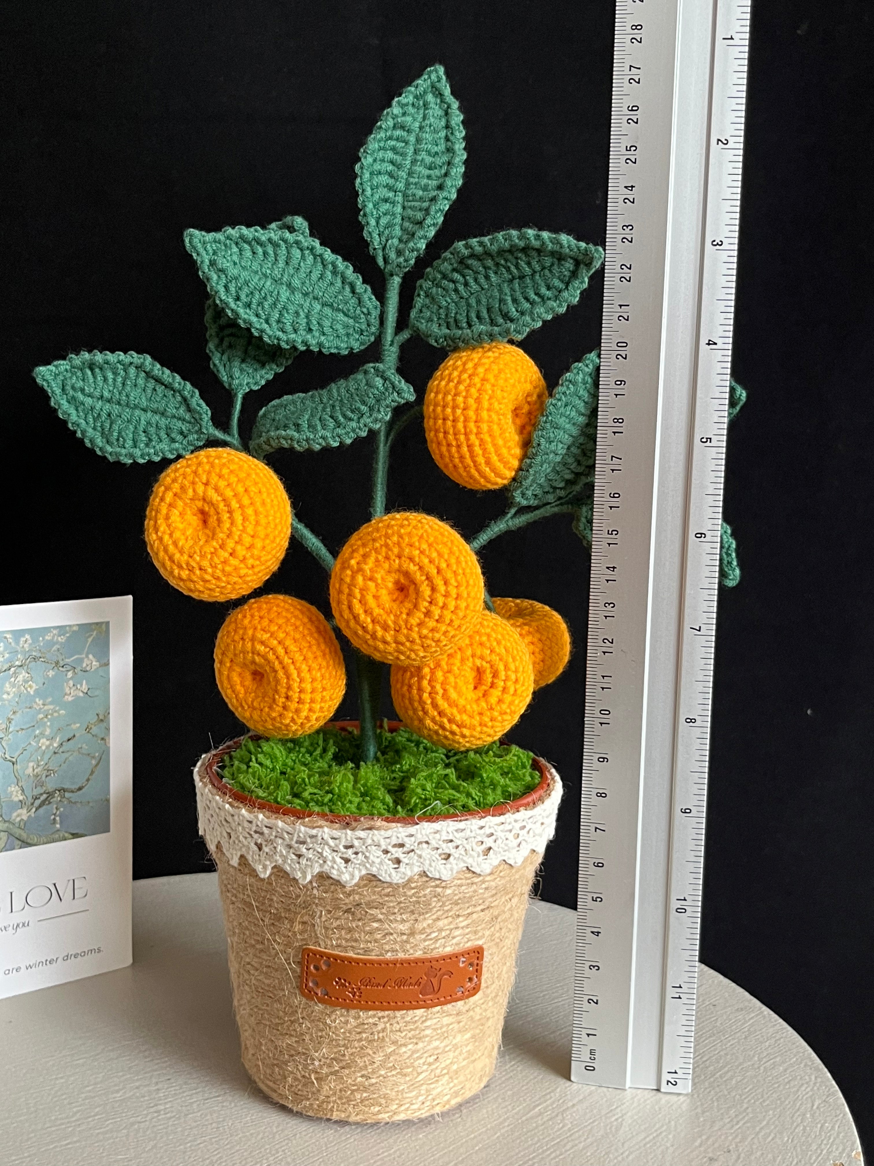 🍊 Gehaakte Sinaasappelboom in Pot – Handgemaakte Decoratie