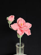🌸 Gehaakte Roze Amaryllis – Handgemaakte Bloem die Altijd Bloeit