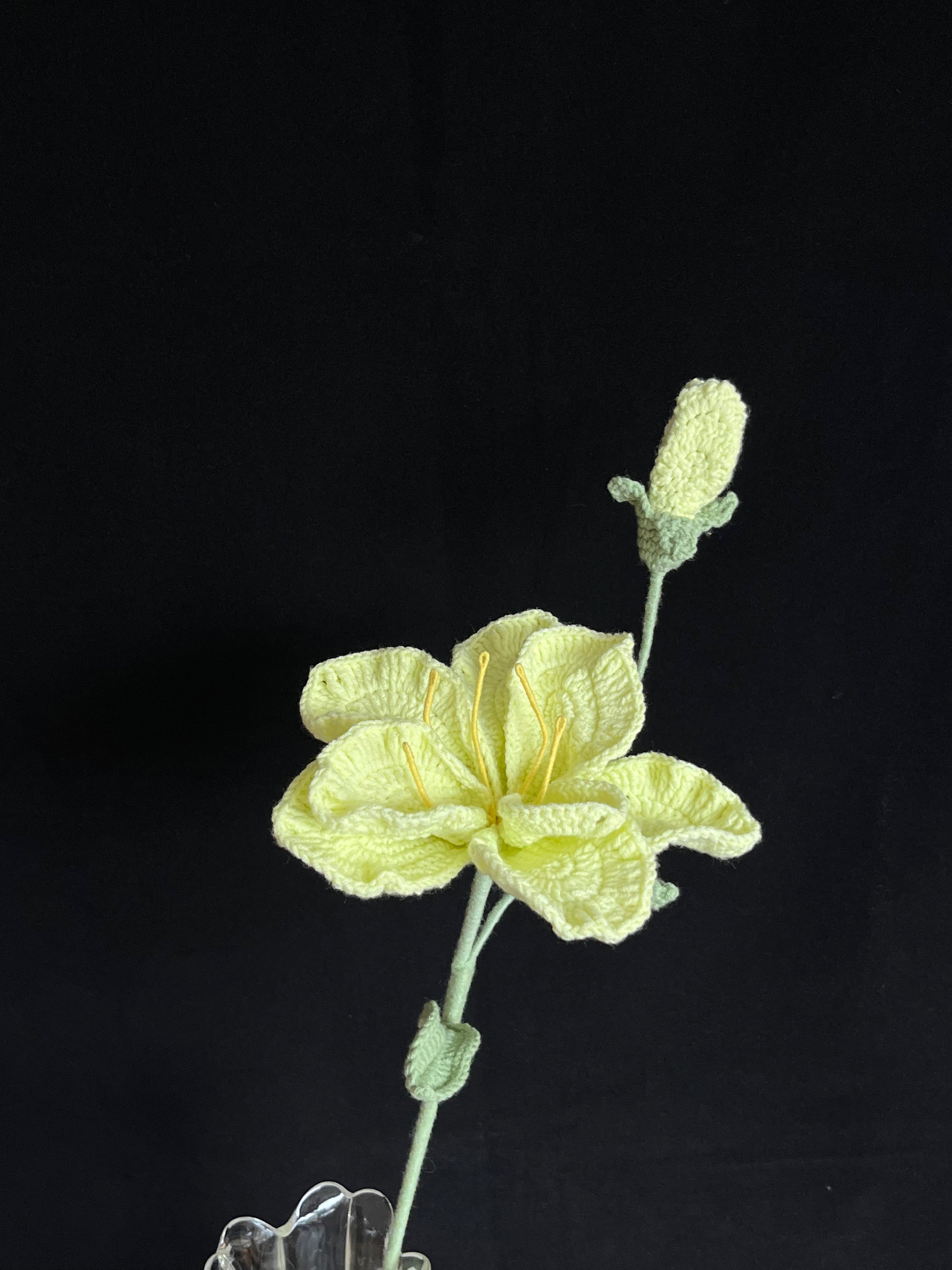 🌼 Gehaakte Gele Lelie – Handgemaakte Bloem die Altijd Straalt