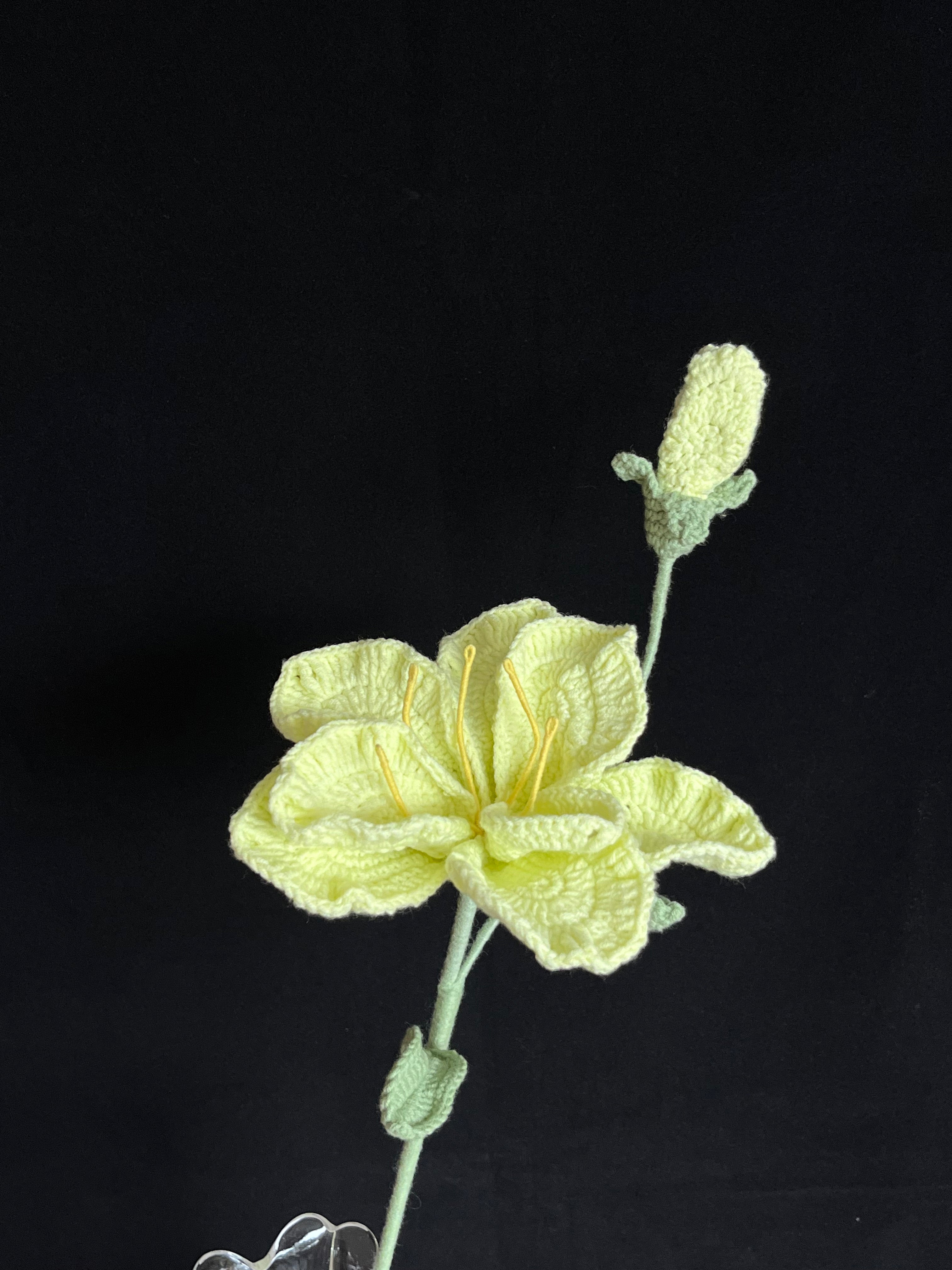 🌼 Gehaakte Gele Lelie – Handgemaakte Bloem die Altijd Straalt